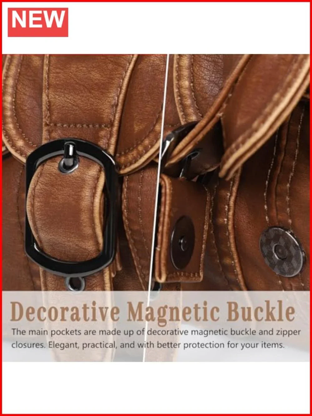 Vegan Leather Hobo Bag Tote Purse with Crossbody Strap